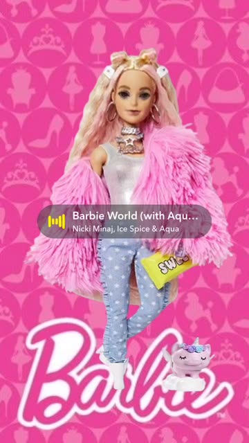 Preview for a Spotlight video that uses the swag barbie Lens