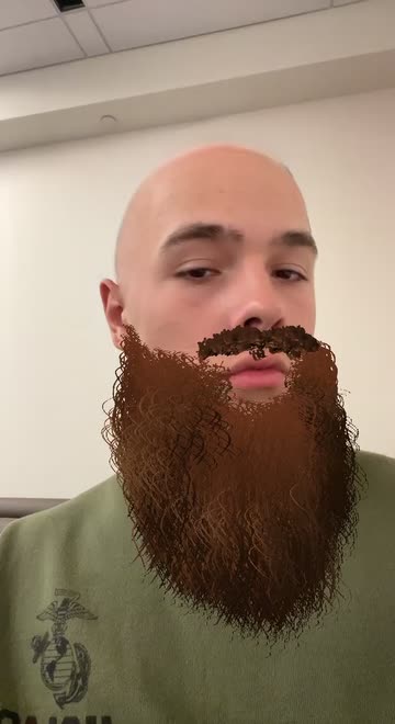 Preview for a Spotlight video that uses the Bald with beard Lens