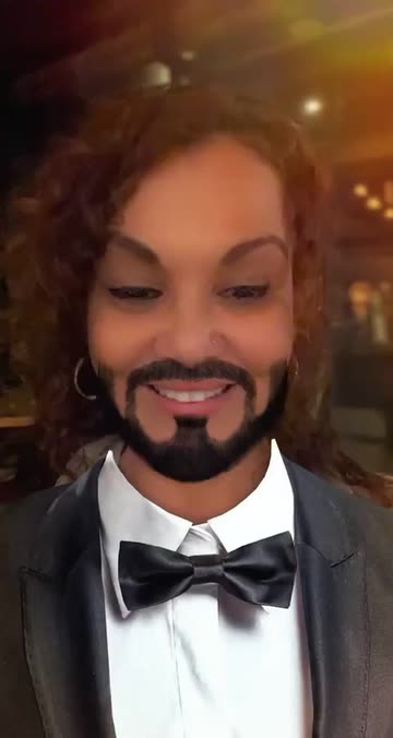 Preview for a Spotlight video that uses the Tuxedo with Beard Lens