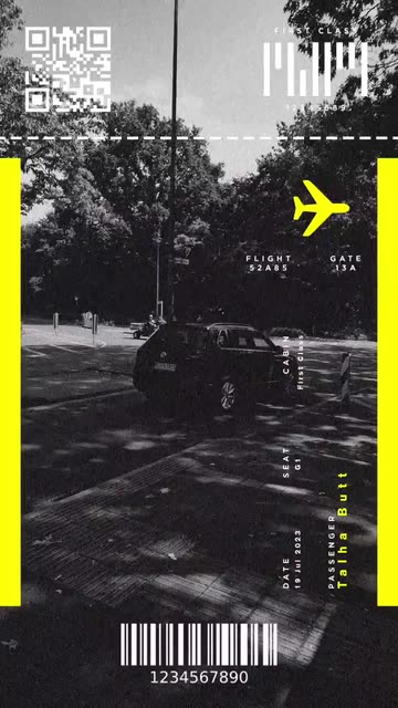 Preview for a Spotlight video that uses the Flight Ticket Lens