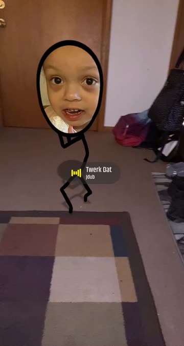 Preview for a Spotlight video that uses the Stick Figure Face Lens