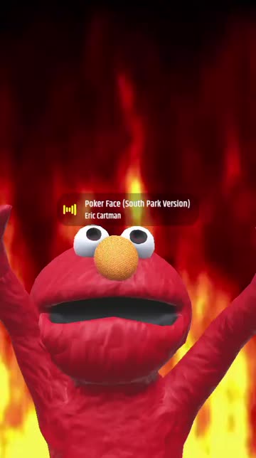 Preview for a Spotlight video that uses the Firey Elmo Meme Lens