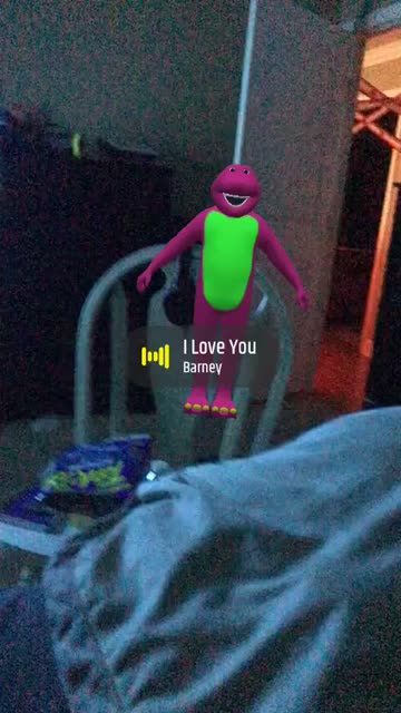 Preview for a Spotlight video that uses the Barney The Dino Lens
