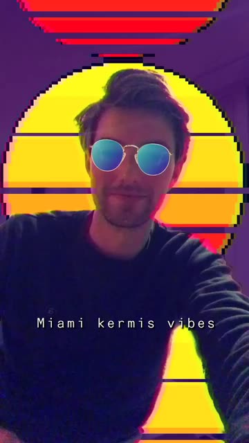Preview for a Spotlight video that uses the synthwave Lens