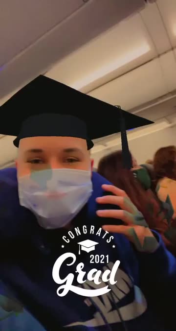 Preview for a Spotlight video that uses the Graduation 2021 Lens