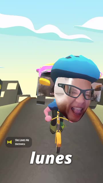 Preview for a Spotlight video that uses the Bike Chase Lens