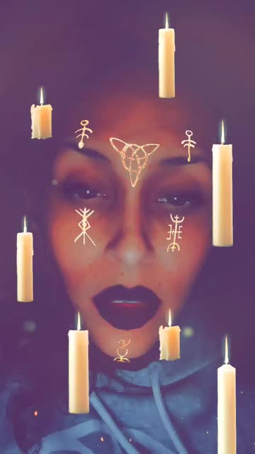 Preview for a Spotlight video that uses the Flying Candles 🕯 Lens