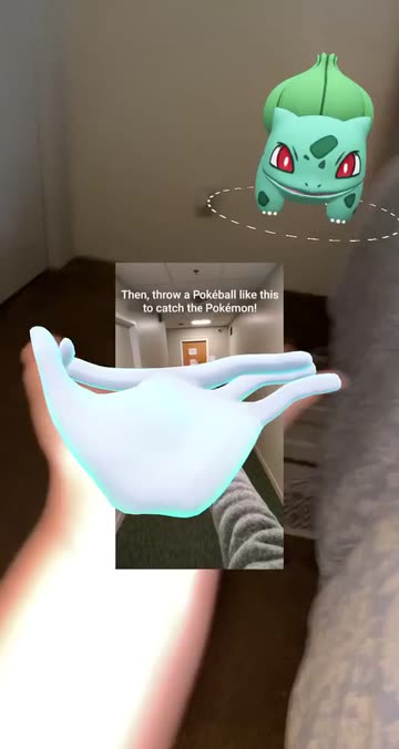 Preview for a Spotlight video that uses the Pokemon CatchAR Lens