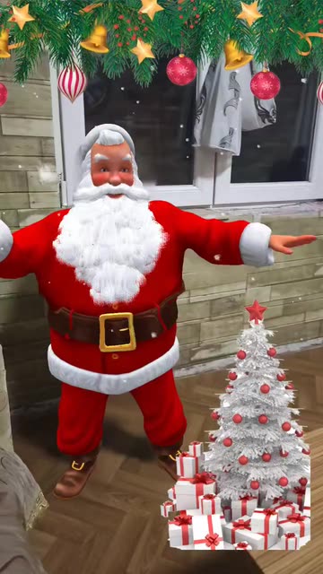 Preview for a Spotlight video that uses the Christmas Santa Lens