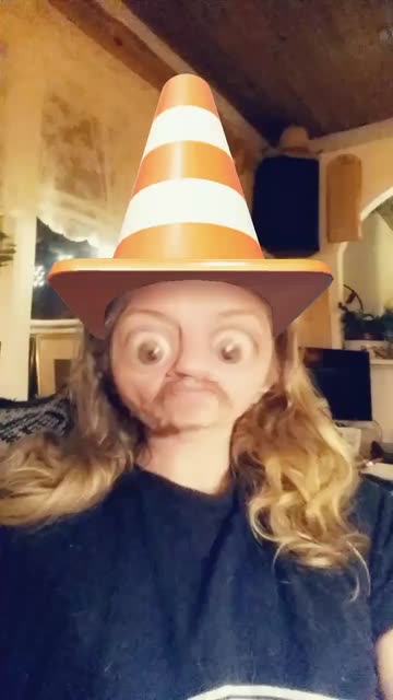Preview for a Spotlight video that uses the Traffic Cone Lens