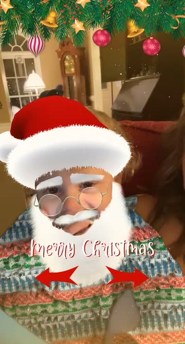 Preview for a Spotlight video that uses the Santa Lens