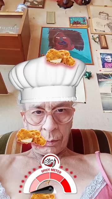 Preview for a Spotlight video that uses the Chef Hat Catch Lens