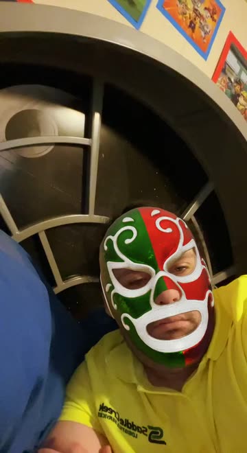 Preview for a Spotlight video that uses the El Luchador Lens