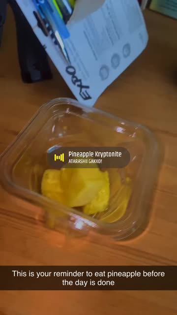 Preview for a Spotlight video that uses the neon pineapples Lens