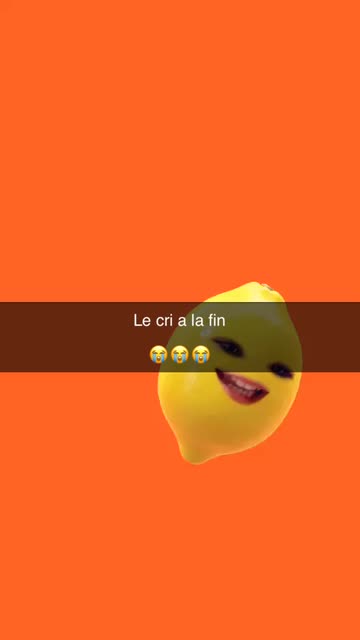 Preview for a Spotlight video that uses the Funny Lemon Lens
