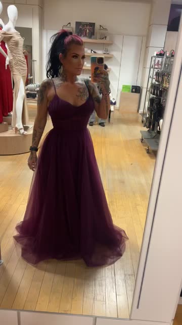 evening dresses for tall ladies Elegant Plunging Neck Satin Long Formal Dress with Open Back – FancyVestido main image 1