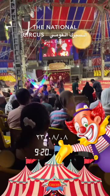 Preview for a Spotlight video that uses the Funny Circus Lens