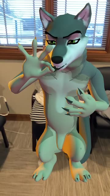 Preview for a Spotlight video that uses the Wolf body track Lens