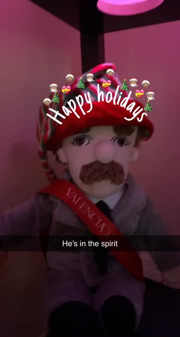 Preview for a Spotlight video that uses the Happy Holidays Lens