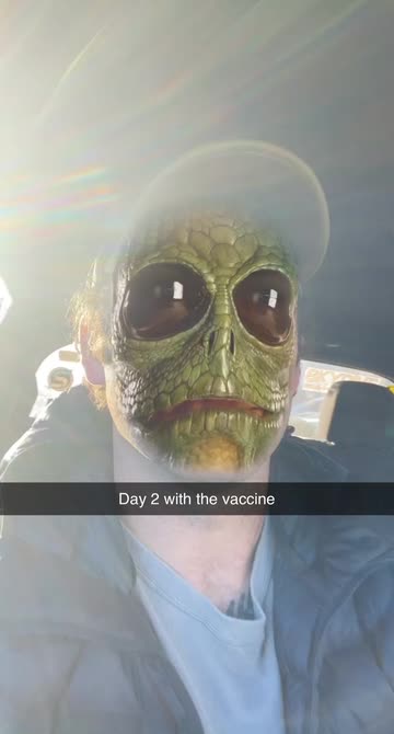 Preview for a Spotlight video that uses the LIZARD FACE Lens