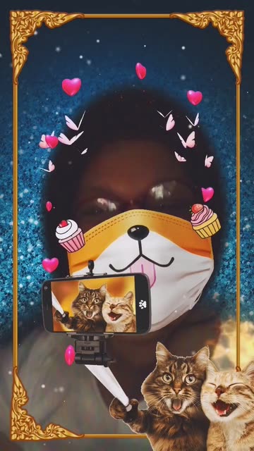Preview for a Spotlight video that uses the Crazy Collage Lens