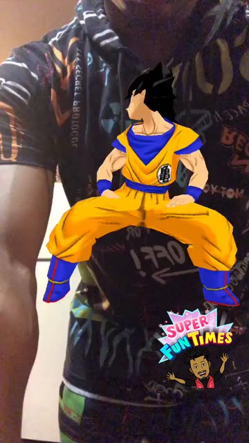 Preview for a Spotlight video that uses the Twerking Goku Lens