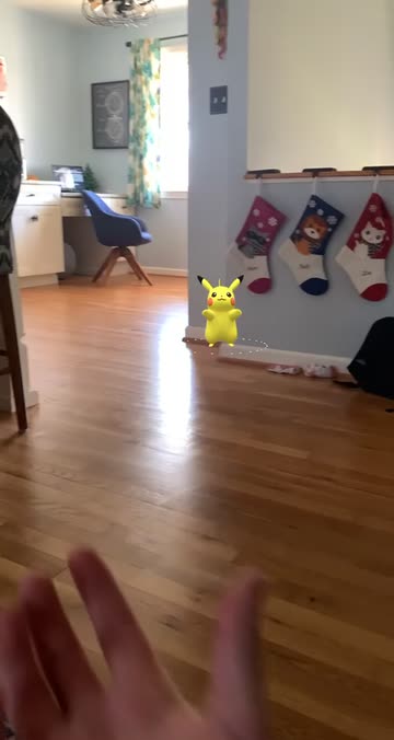 Preview for a Spotlight video that uses the Pokemon CatchAR Lens
