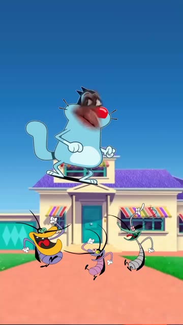 Preview for a Spotlight video that uses the Oggy n Cockroaches Lens