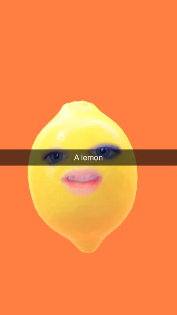 Preview for a Spotlight video that uses the Funny Lemon Lens