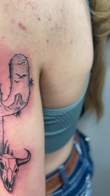 Jack Stone's Stunning Cactus & Skull Tattoo Artistry