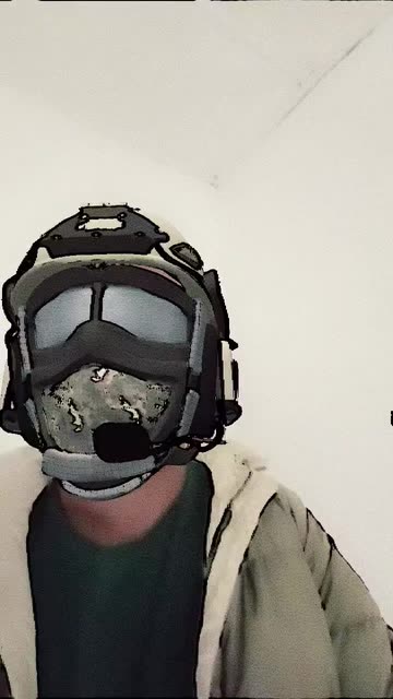 Preview for a Spotlight video that uses the helmet soldier Lens