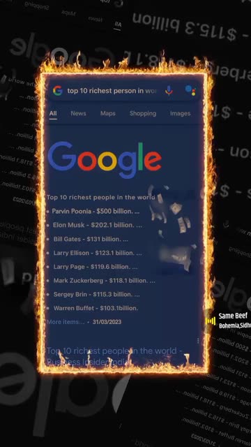 Preview for a Spotlight video that uses the Richest Person Lens