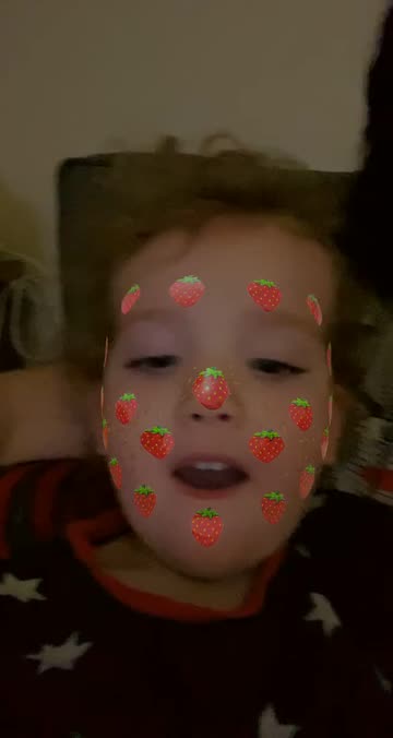 Preview for a Spotlight video that uses the strawberry Lens