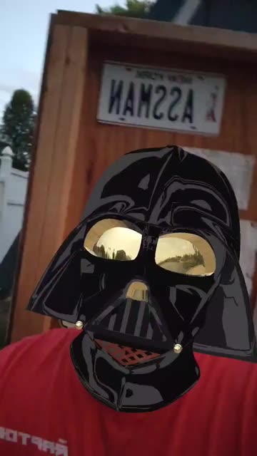 Preview for a Spotlight video that uses the Darth Vader Lens