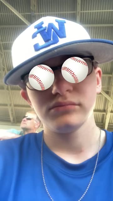 Preview for a Spotlight video that uses the Baseball Eyes Lens