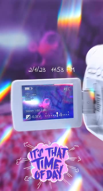 Preview for a Spotlight video that uses the Holographic VHS Lens