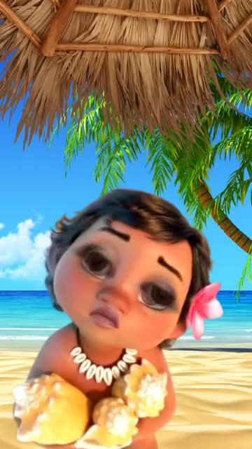 Preview for a Spotlight video that uses the Baby Moana Lens