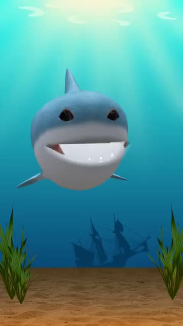 Preview for a Spotlight video that uses the Happy Shark Lens