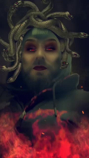 Preview for a Spotlight video that uses the Medusa Character Lens
