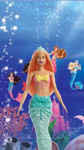 Preview for a Spotlight video that uses the Barbie Mermaid Lens
