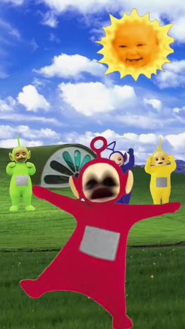Preview for a Spotlight video that uses the Teletubbies Lens
