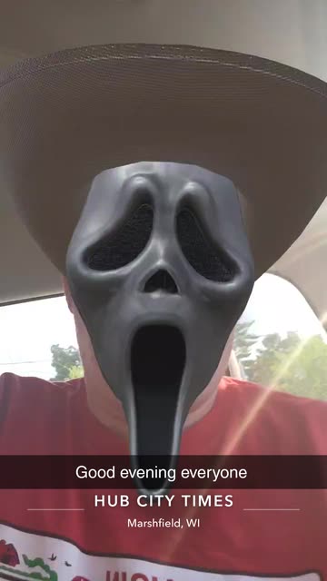 Preview for a Spotlight video that uses the Ghostface Cowboy Lens