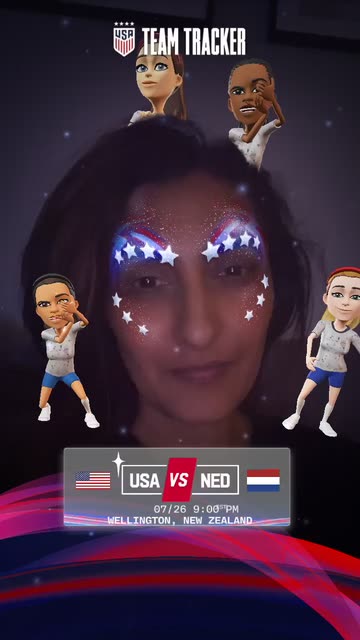 Preview for a Spotlight video that uses the USWNT Team Tracker Lens