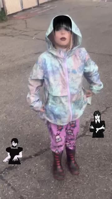 Preview for a Spotlight video that uses the Wednesday Addams Lens