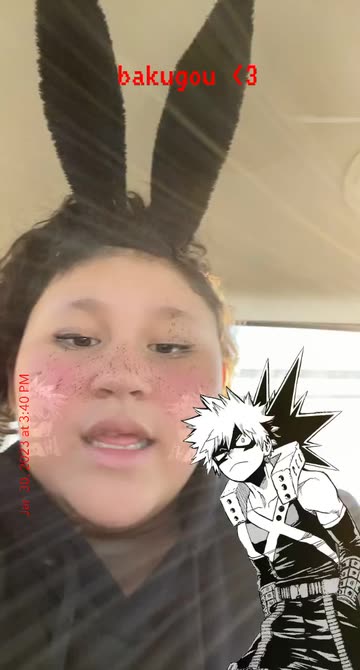 Preview for a Spotlight video that uses the bakugou glam Lens