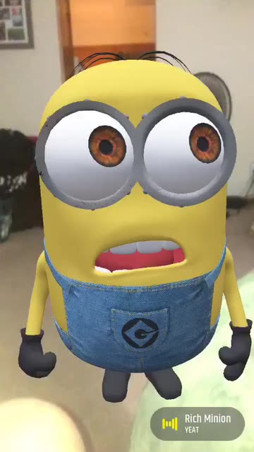 Preview for a Spotlight video that uses the Minion 3D Lens