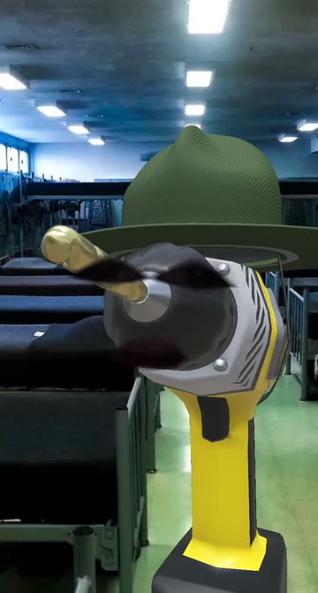 Preview for a Spotlight video that uses the Drill Instructor Lens