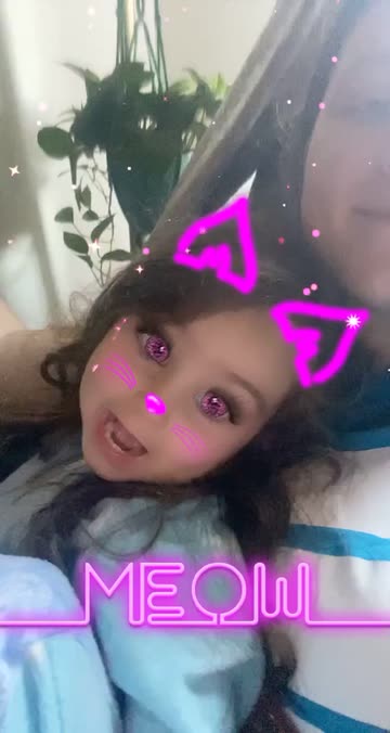 Preview for a Spotlight video that uses the Neon Meow Lens
