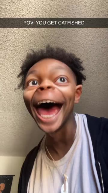 Preview for a Spotlight video that uses the Scary Smile  Lens