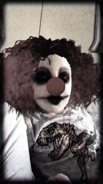 Preview for a Spotlight video that uses the Creepy Clown Lens